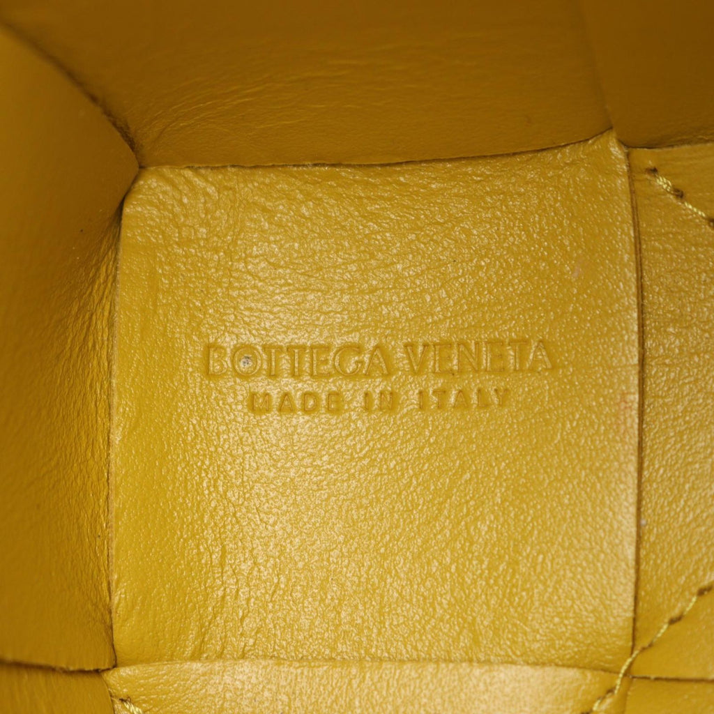 Bottega Veneta Shoulder Bag Cassette Mini Crossbody Mustard Leather Maxi