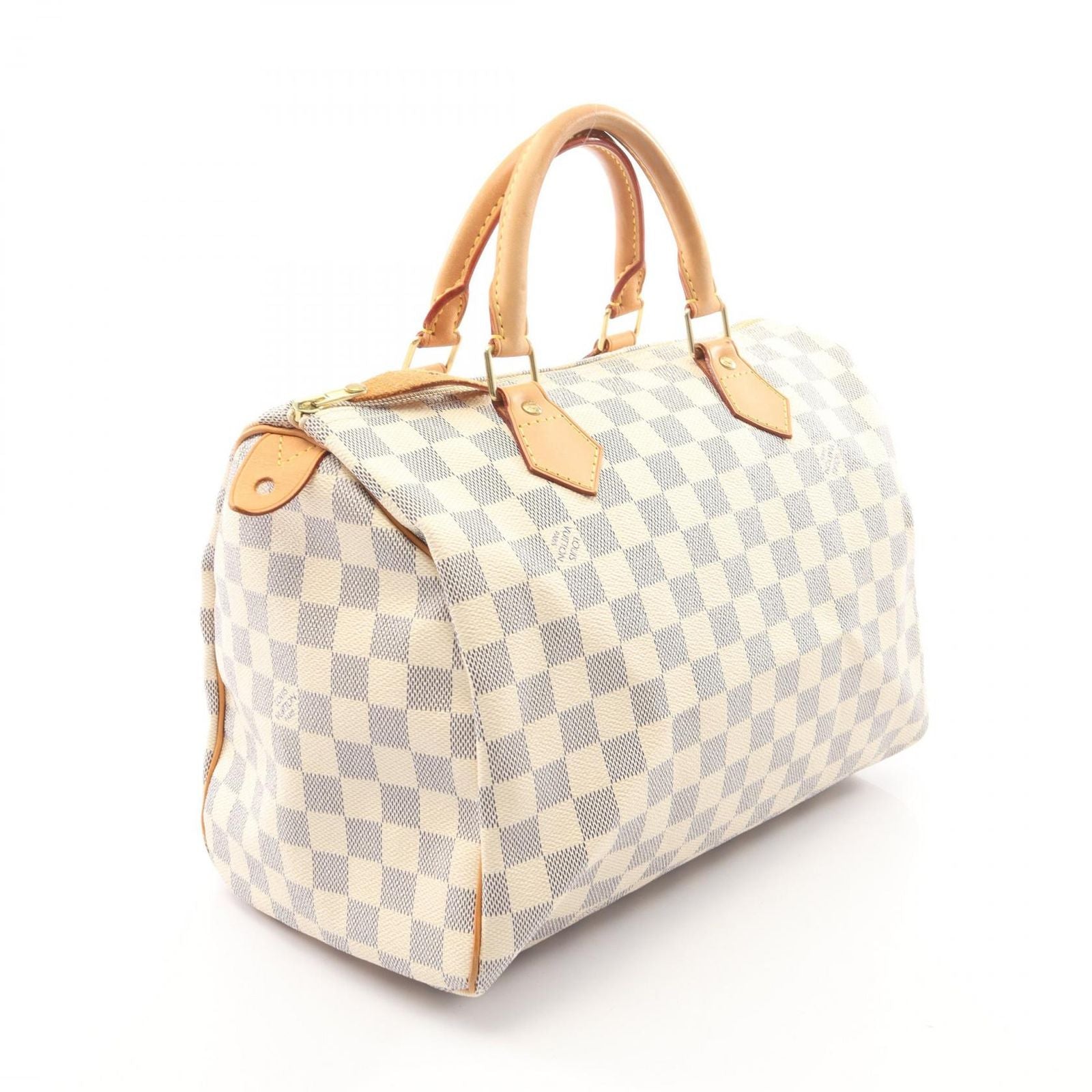 Louis Vuitton Handbag Speedy 30 Damier Azur Canvas Leather