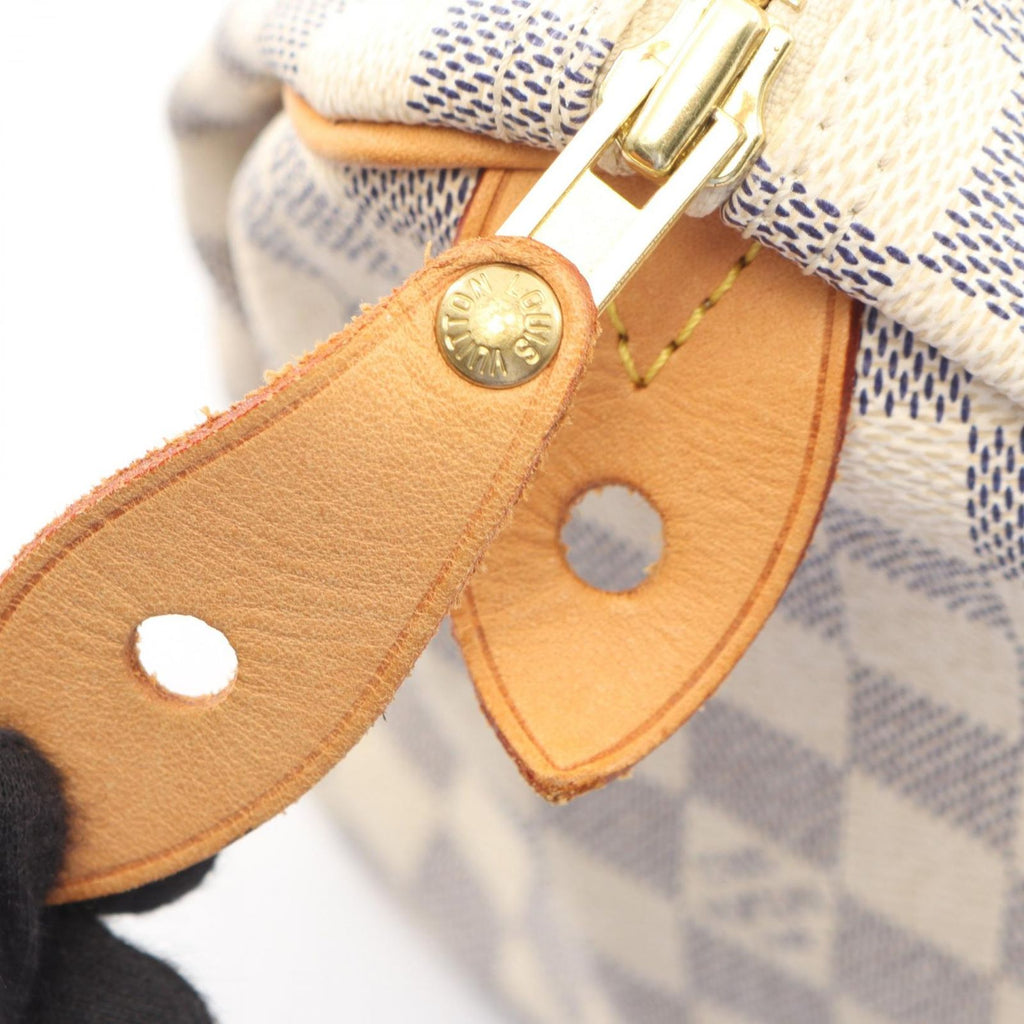 Louis Vuitton Handbag Speedy 30 Damier Azur Canvas Leather