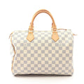 Louis Vuitton Handbag Speedy 30 Damier Azur Canvas Leather