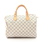 Louis Vuitton Handbag Speedy 30 Damier Azur Canvas Leather