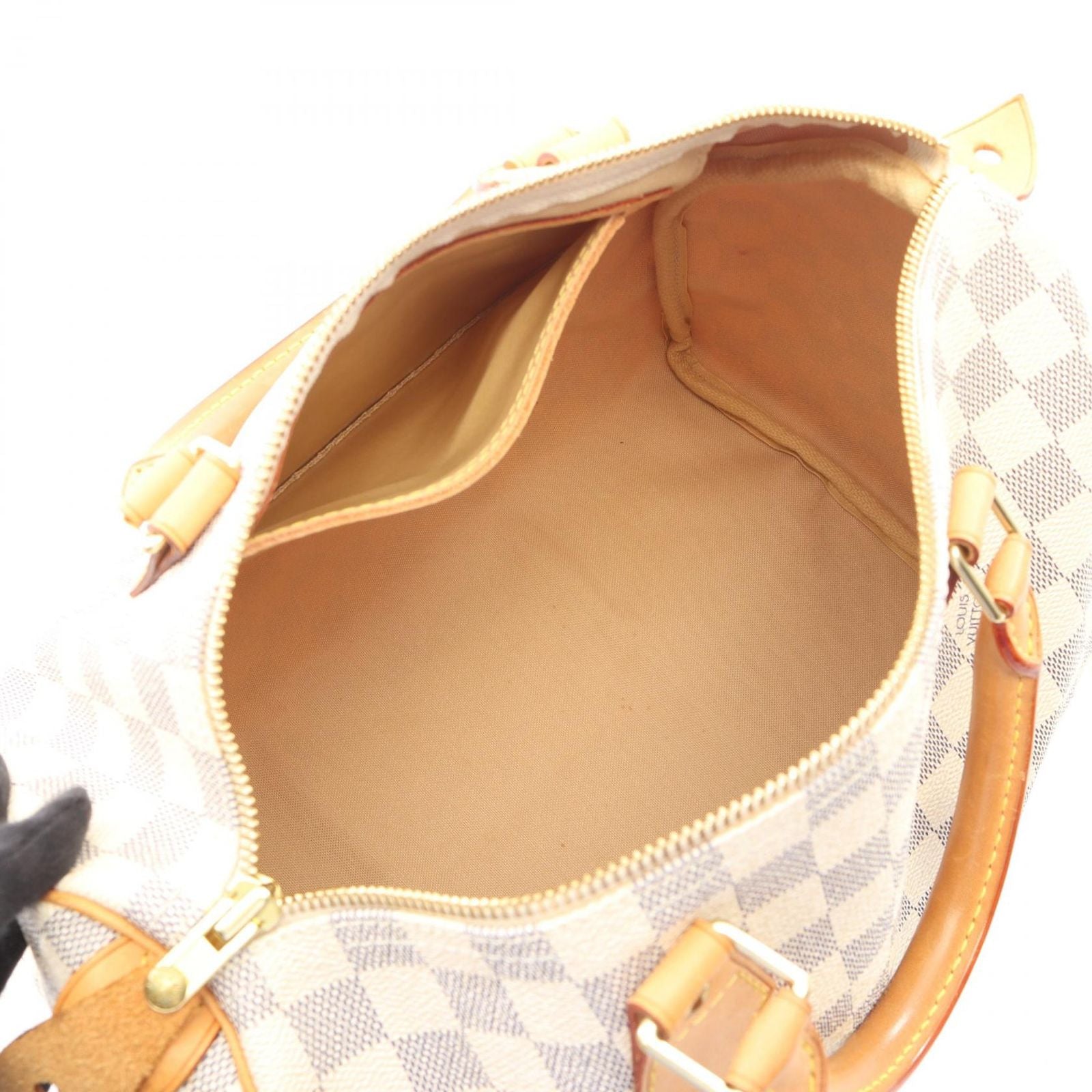 Louis Vuitton Handbag Speedy 30 Damier Azur Canvas Leather