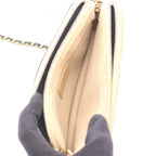 Chanel Shoulder Bag Quilted Phone Case Black Camel Lambskin Suede Chain Wallet