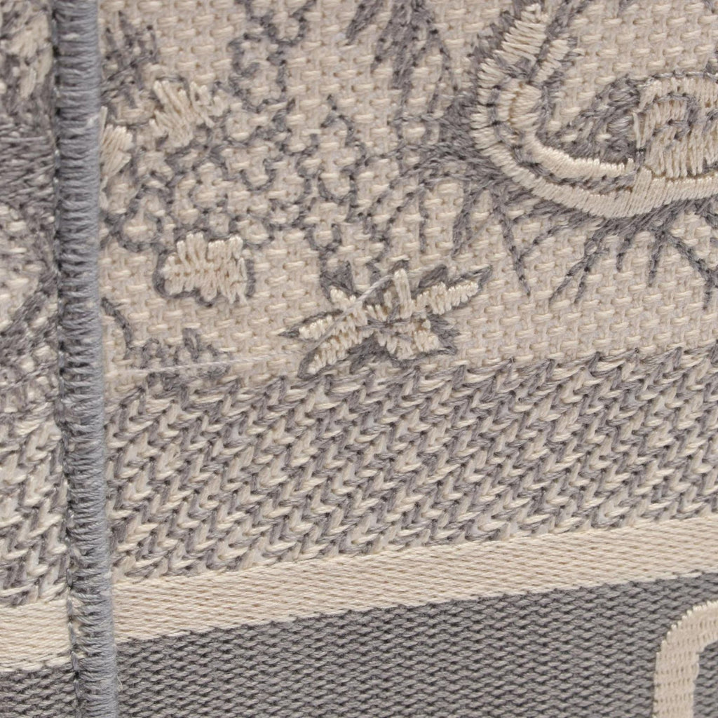 Dior Tote Bag Book Gray Canvas