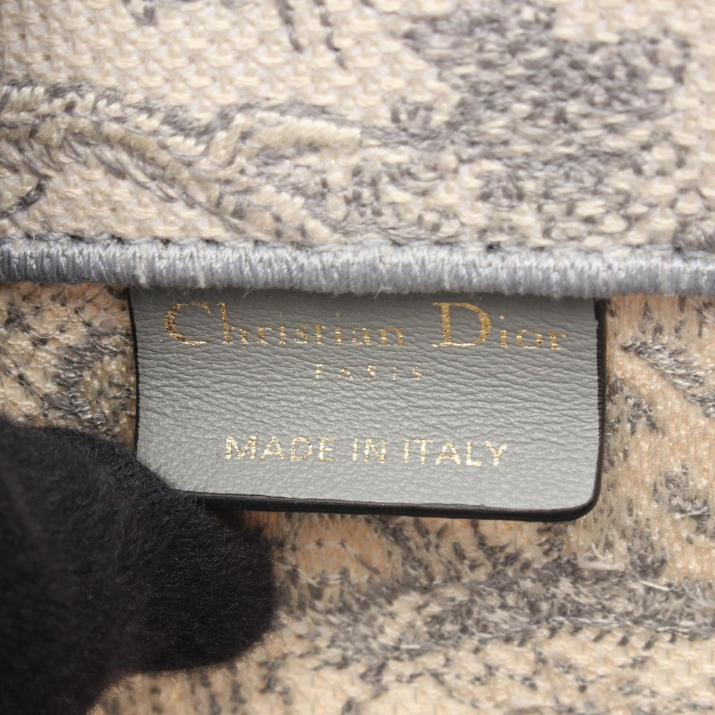 Dior Tote Bag Book Gray Canvas