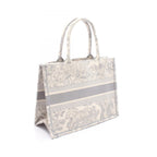 Dior Tote Bag Book Gray Canvas