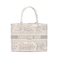 Dior Tote Bag Book Gray Canvas