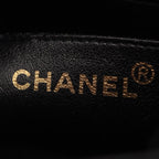 Chanel Shoulder Bag Quilted Single Flap Plastic Chain Black Caviar