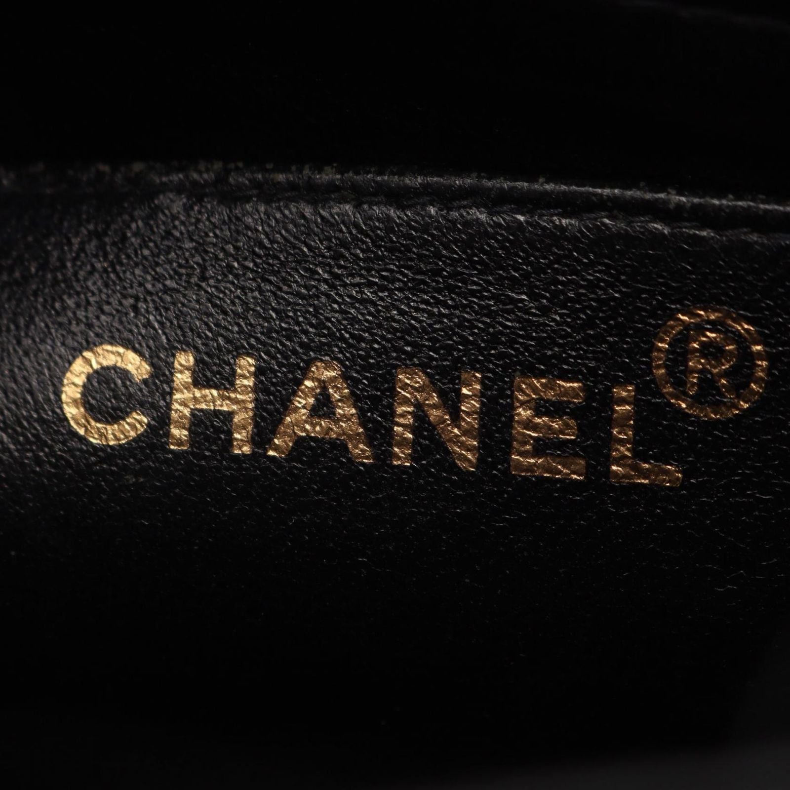 Chanel Shoulder Bag Quilted Single Flap Plastic Chain Black Caviar