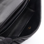 Chanel Shoulder Bag Quilted Single Flap Plastic Chain Black Caviar