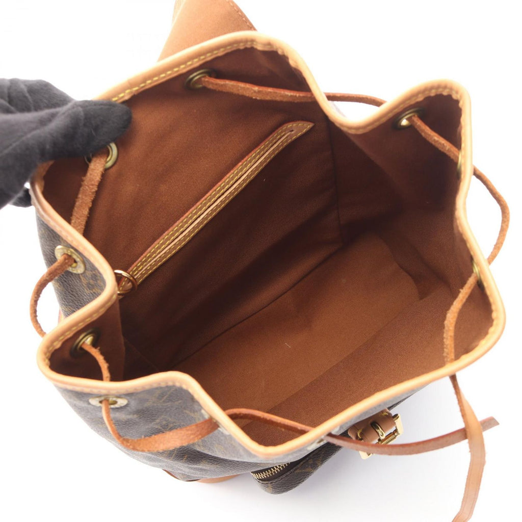 Louis Vuitton Backpack Montsouris MM Monogram Canvas Leather