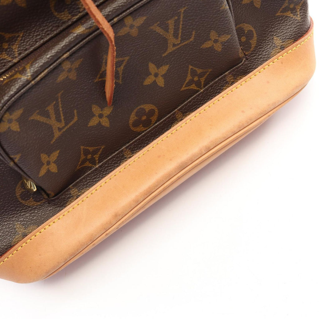 Louis Vuitton Backpack Montsouris MM Monogram Canvas Leather