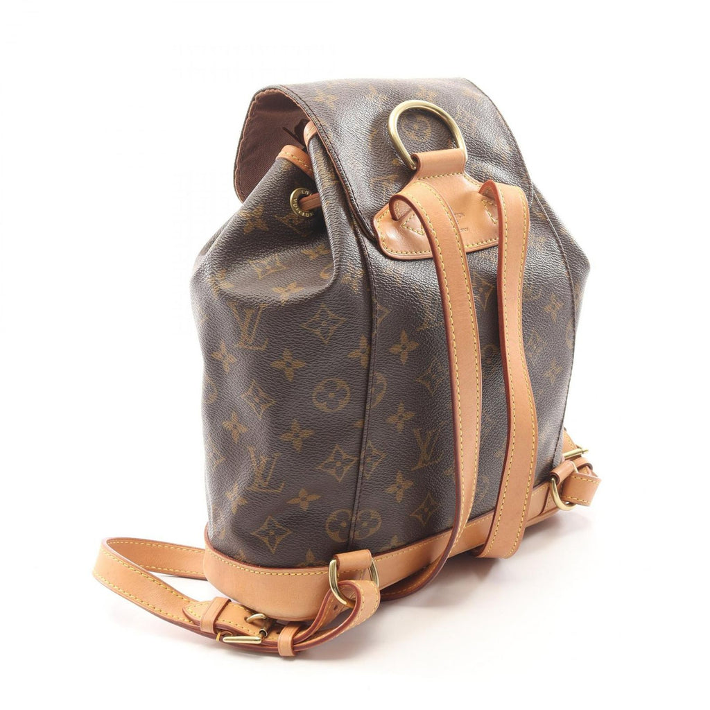 Louis Vuitton Backpack Montsouris MM Monogram Canvas Leather