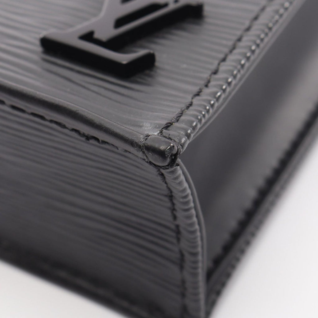 Louis Vuitton Handbag Petite Sac Plat 2-Way Noir Leather