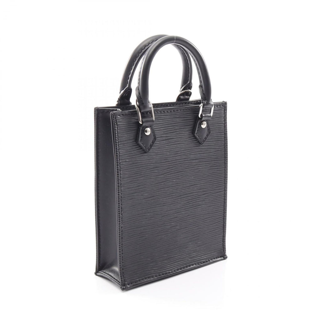 Louis Vuitton Handbag Petite Sac Plat 2-Way Noir Leather