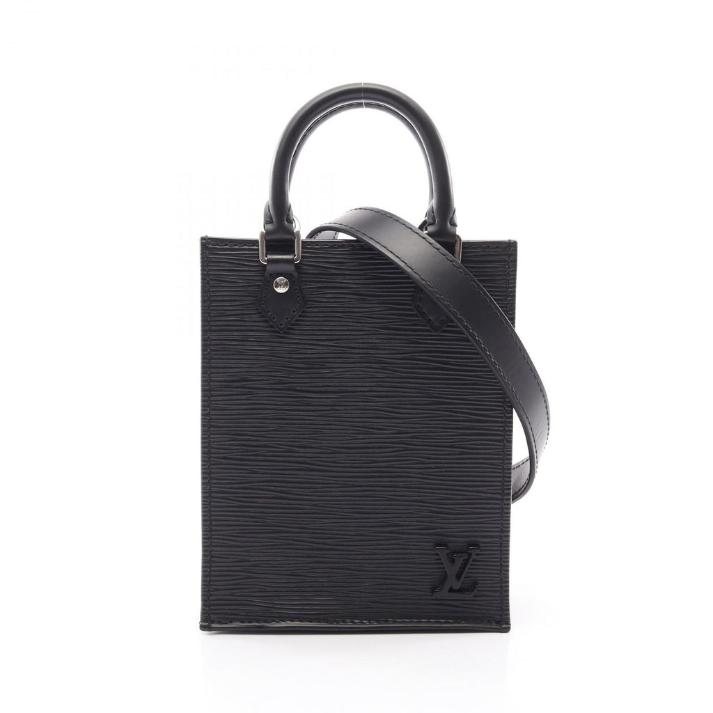 Louis Vuitton Handbag Petite Sac Plat 2-Way Noir Leather