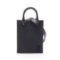 Louis Vuitton Handbag Petite Sac Plat 2-Way Noir Leather