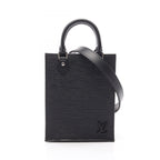 Louis Vuitton Handbag Petite Sac Plat 2-Way Noir Leather