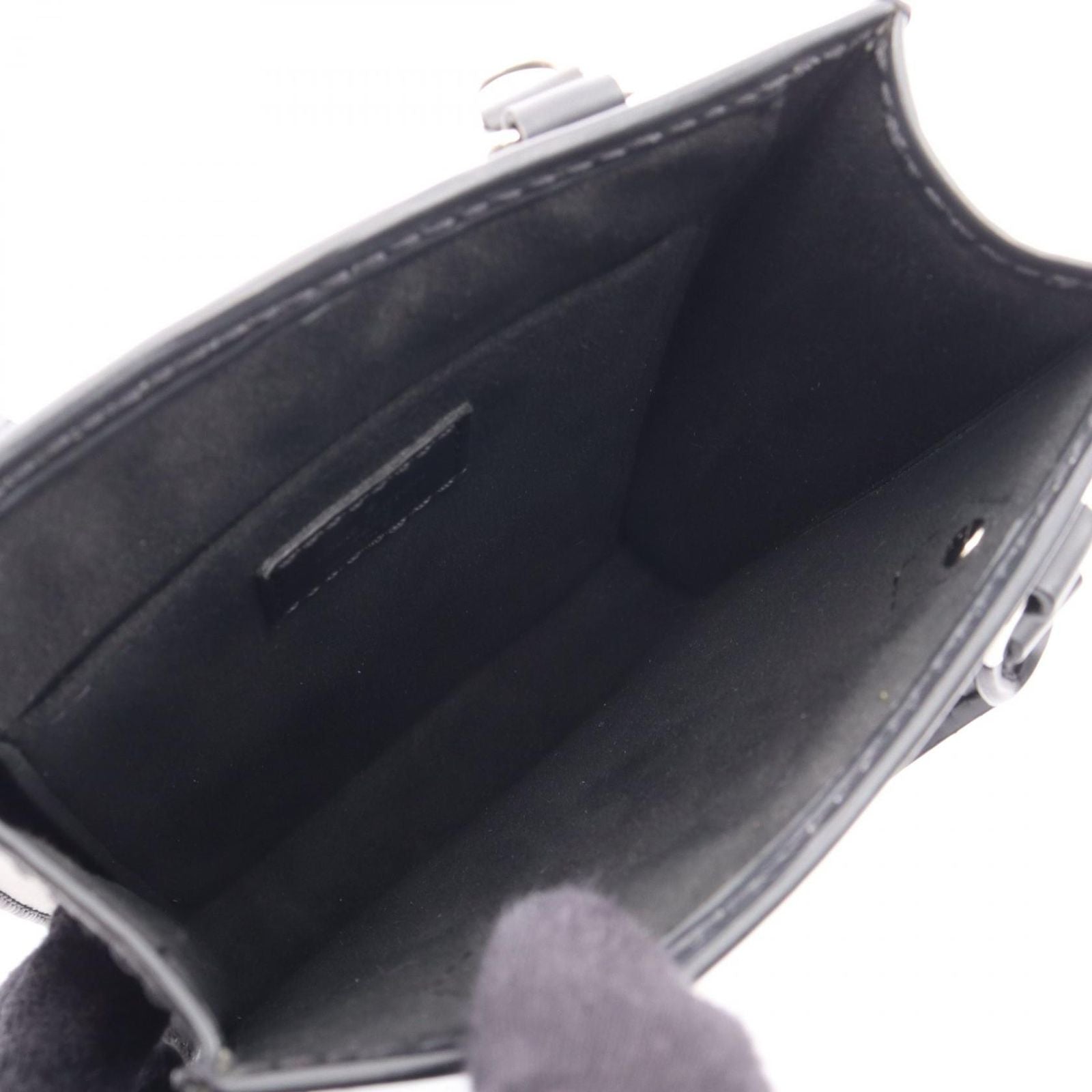 Louis Vuitton Handbag Petite Sac Plat 2-Way Noir Leather