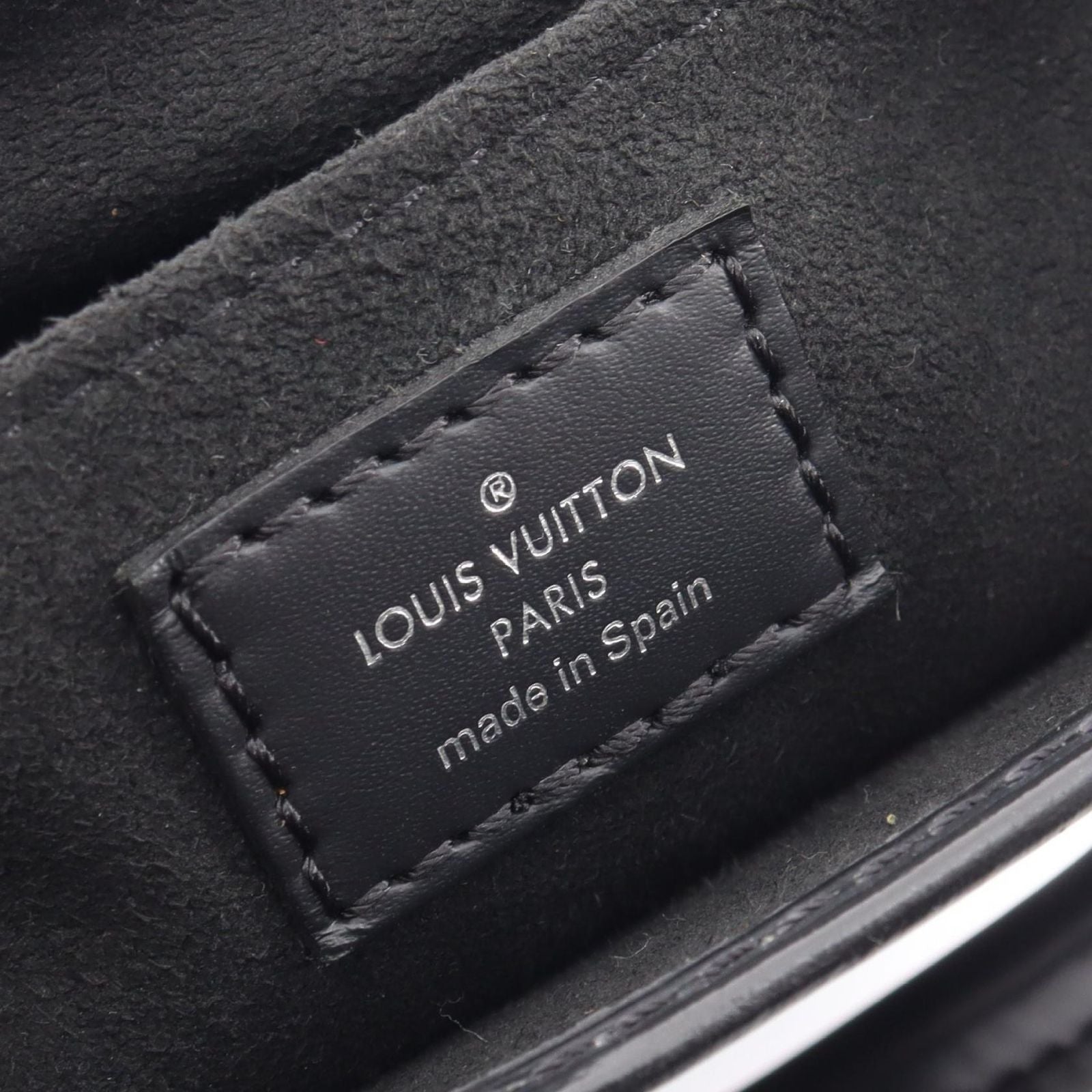Louis Vuitton Handbag Petite Sac Plat 2-Way Noir Leather