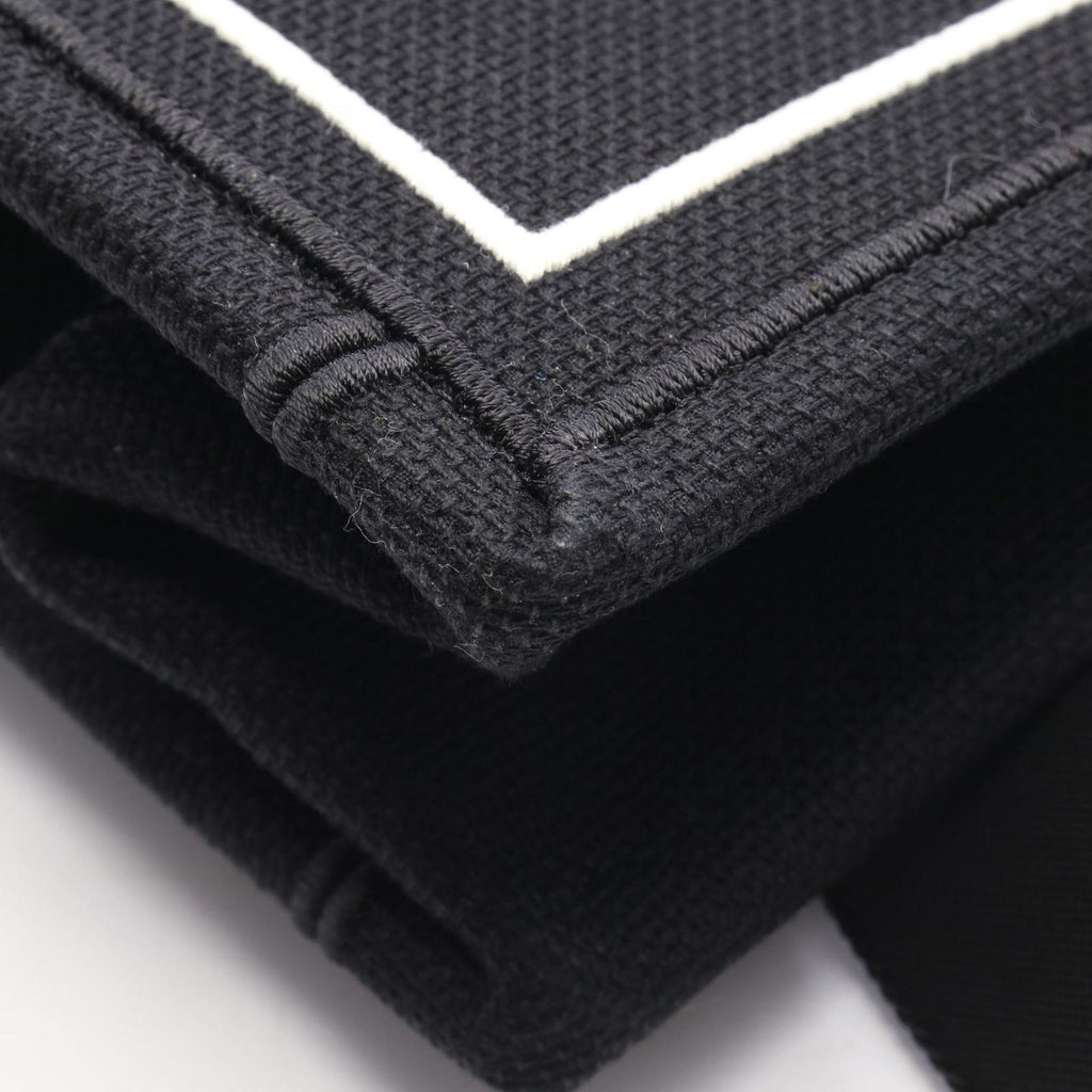 Dior Tote Bag Book 2-Way Black White Canvas