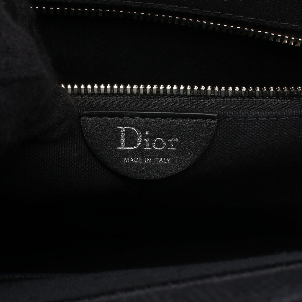 Dior Tote Bag Book 2-Way Black White Canvas