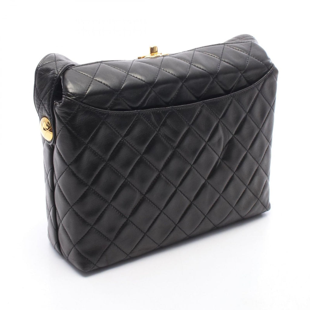 Chanel Shoulder Bag Quilted Black Lambskin