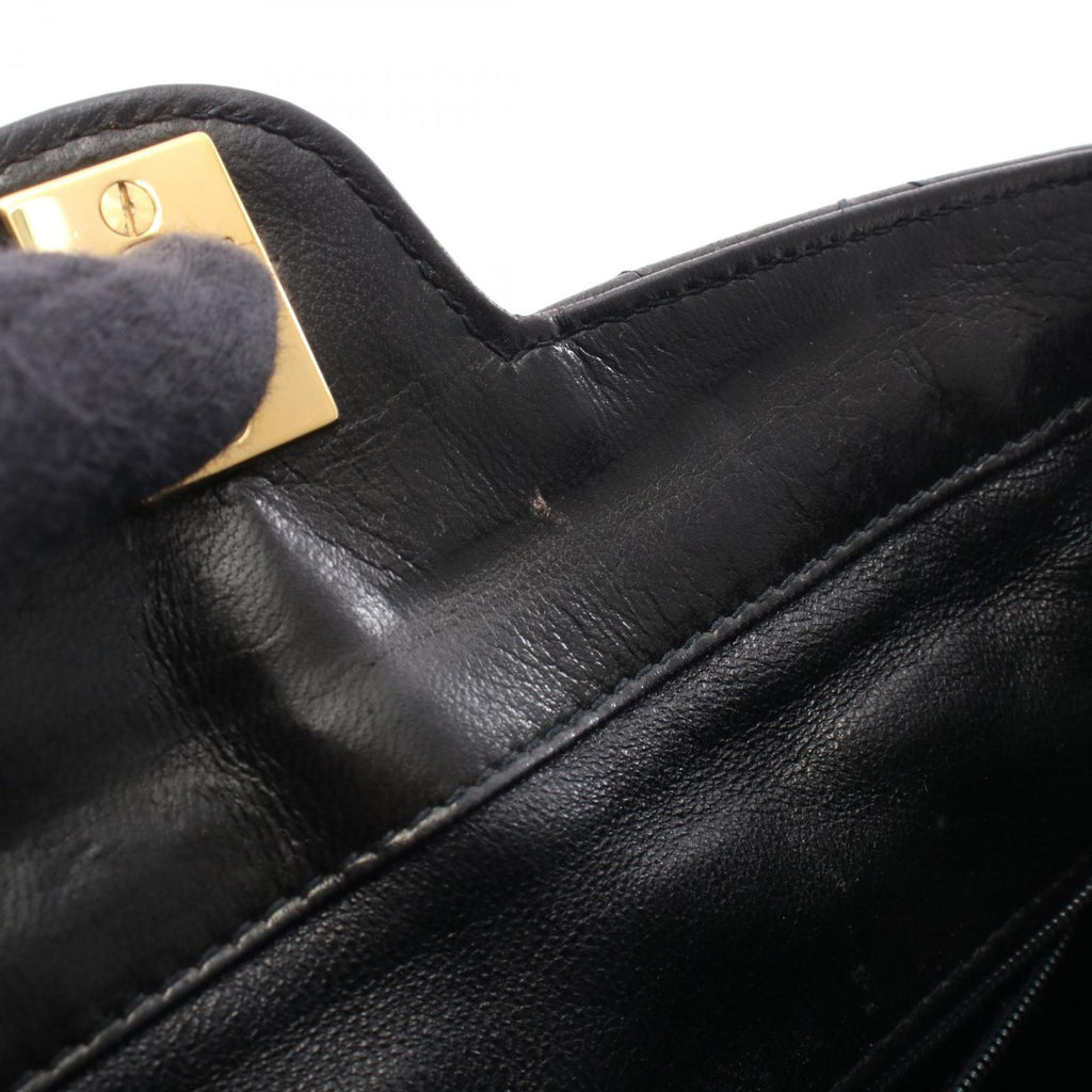 Chanel Shoulder Bag Quilted Black Lambskin