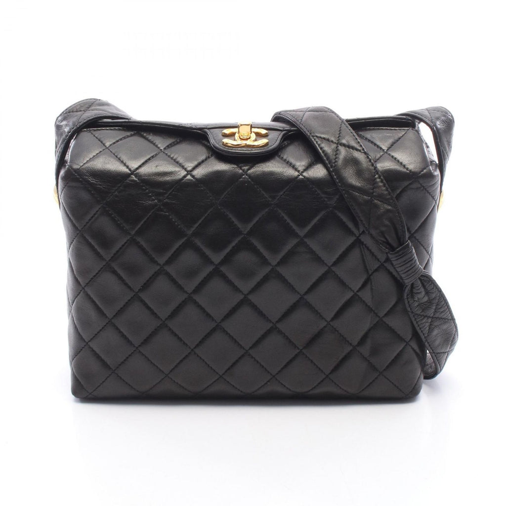 Chanel Shoulder Bag Quilted Black Lambskin