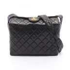 Chanel Shoulder Bag Quilted Black Lambskin