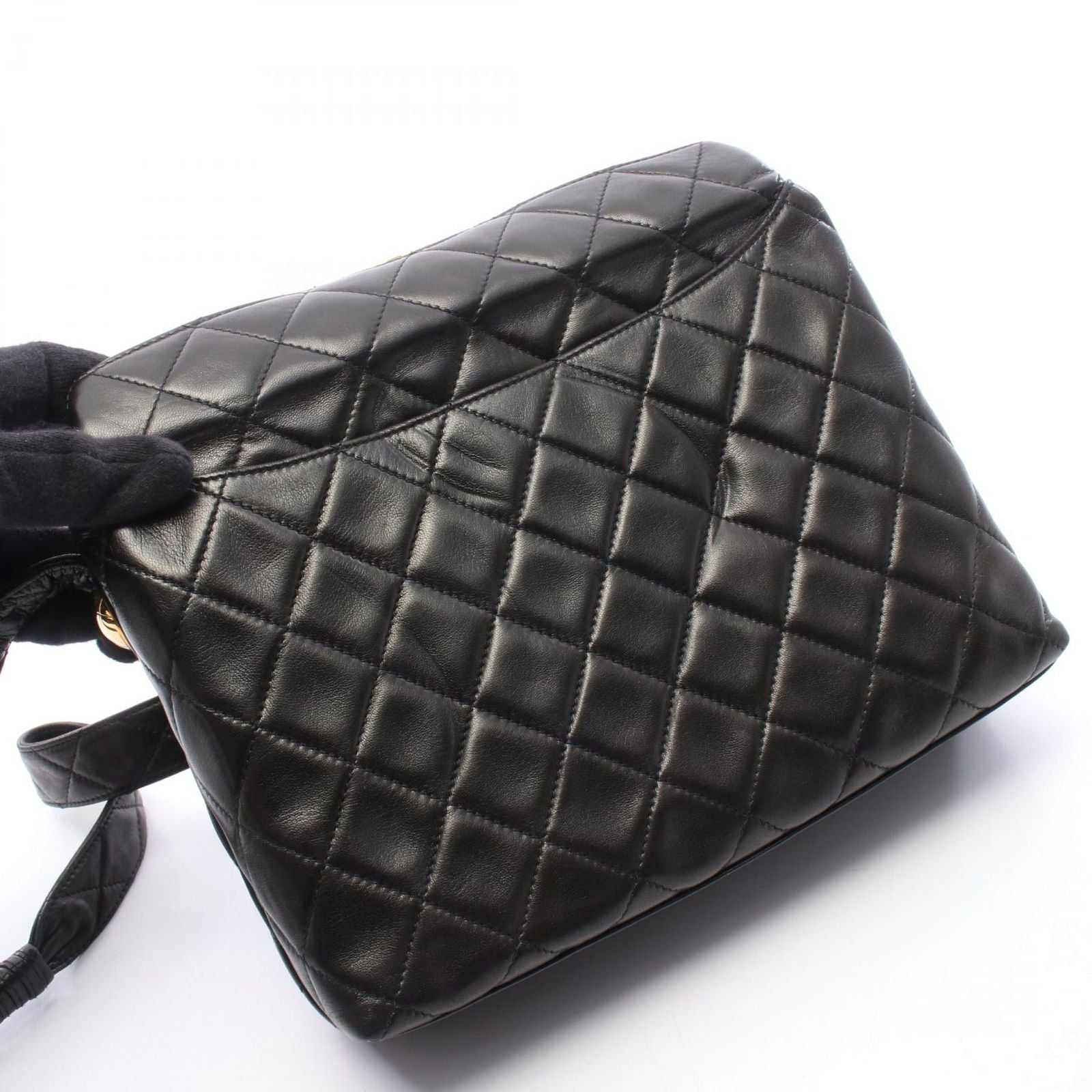 Chanel Shoulder Bag Quilted Black Lambskin
