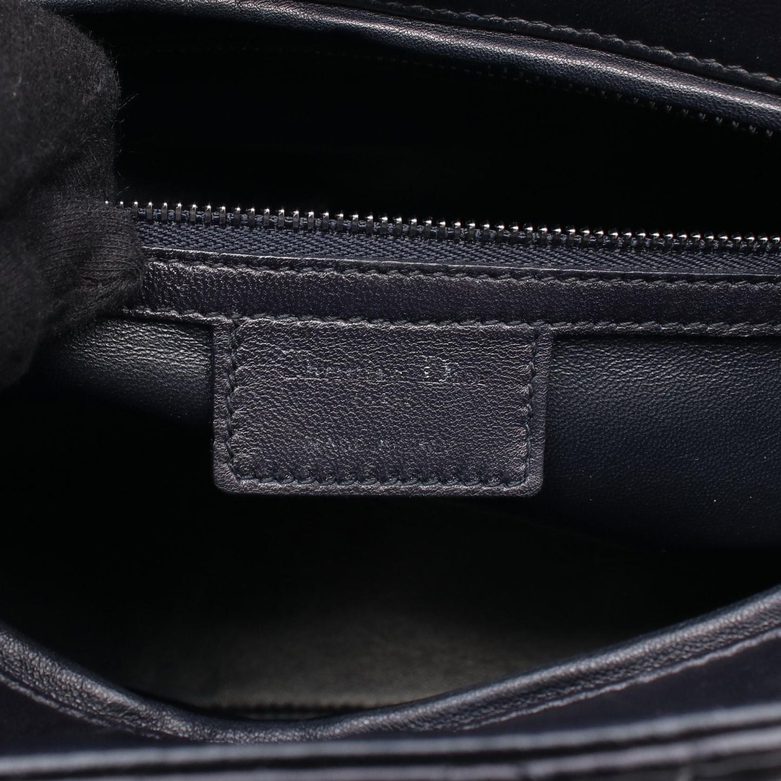 Dior Handbag Lady Dior Large 2-Way Black Leather Lady Dior Cannage Tote Bag