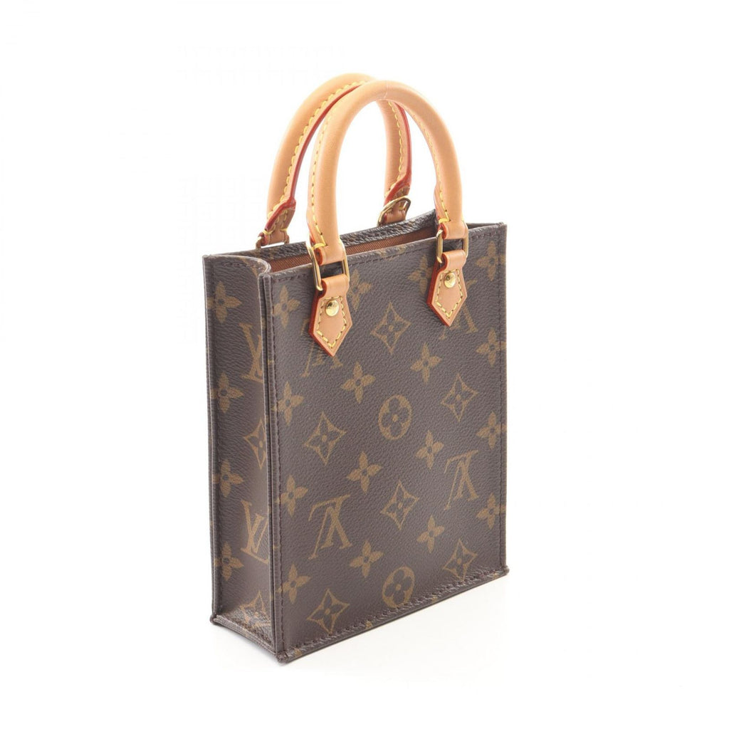 Louis Vuitton Handbag Petite Sac Plat 2-Way Canvas Leather