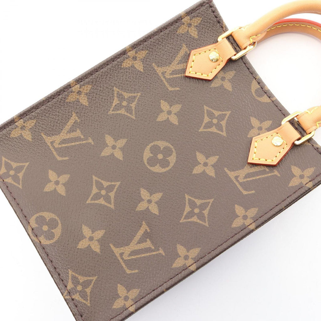 Louis Vuitton Handbag Petite Sac Plat 2-Way Canvas Leather