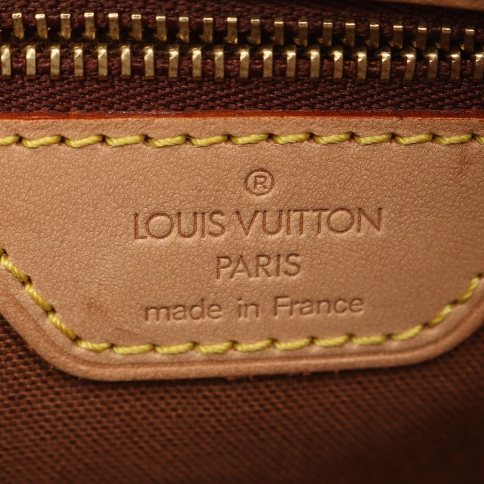 Louis Vuitton Shoulder Bag Cabas Piano Canvas Leather