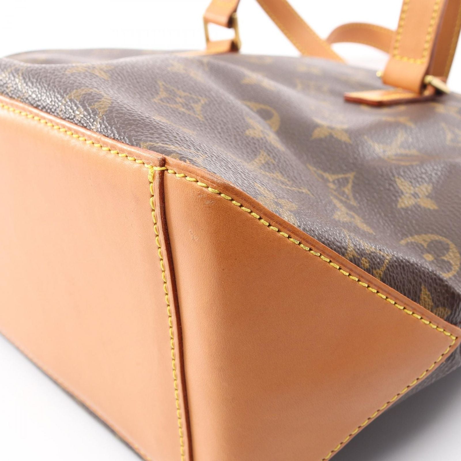 Louis Vuitton Shoulder Bag Cabas Piano Canvas Leather