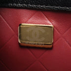 Chanel Shoulder Bag Quilted Small Flap Black Caviar Leather Chain