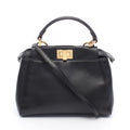 Fendi Handbag Mini Peekaboo 2-Way Black Leather