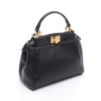 Fendi Handbag Mini Peekaboo 2-Way Black Leather