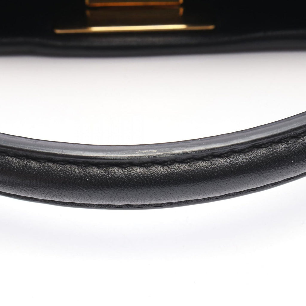 Fendi Handbag Mini Peekaboo 2-Way Black Leather