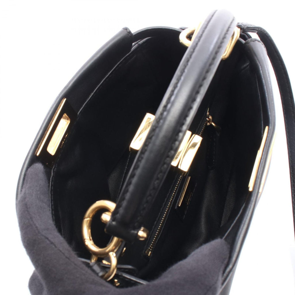 Fendi Handbag Mini Peekaboo 2-Way Black Leather