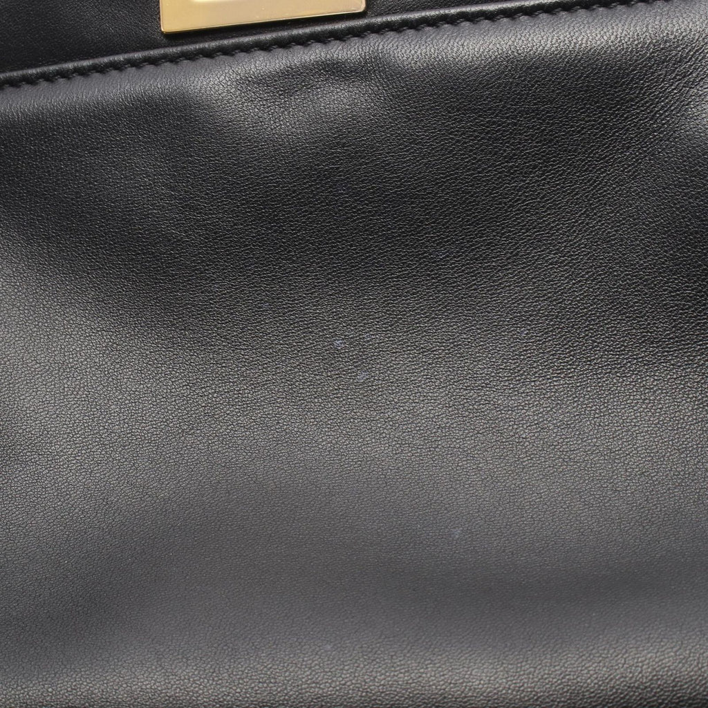 Fendi Handbag Mini Peekaboo 2-Way Black Leather