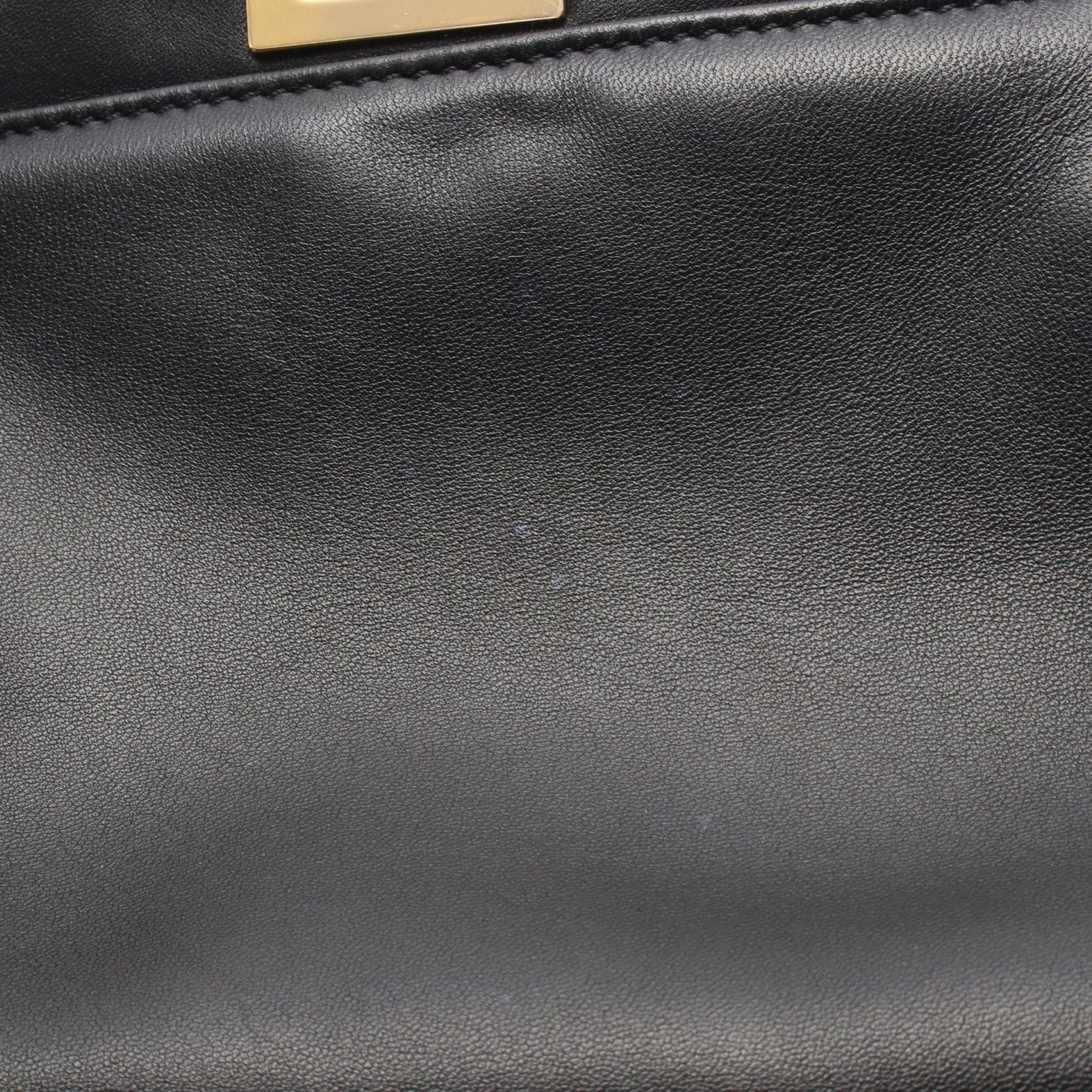 Fendi Handbag Mini Peekaboo 2-Way Black Leather