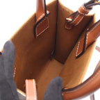 Celine Handbag Mini Vertical Cabas Triomphe 2-Way Ivory Brown Canvas Leather