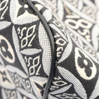 Louis Vuitton Tote Bag Neverfull MM Monogram Jacquard Noir Canvas Leather