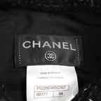Chanel Dress Bijou Button Tweed Switch Pleated Cotton — view 3