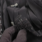 Chanel Dress Bijou Button Tweed Switch Pleated Cotton — view 7