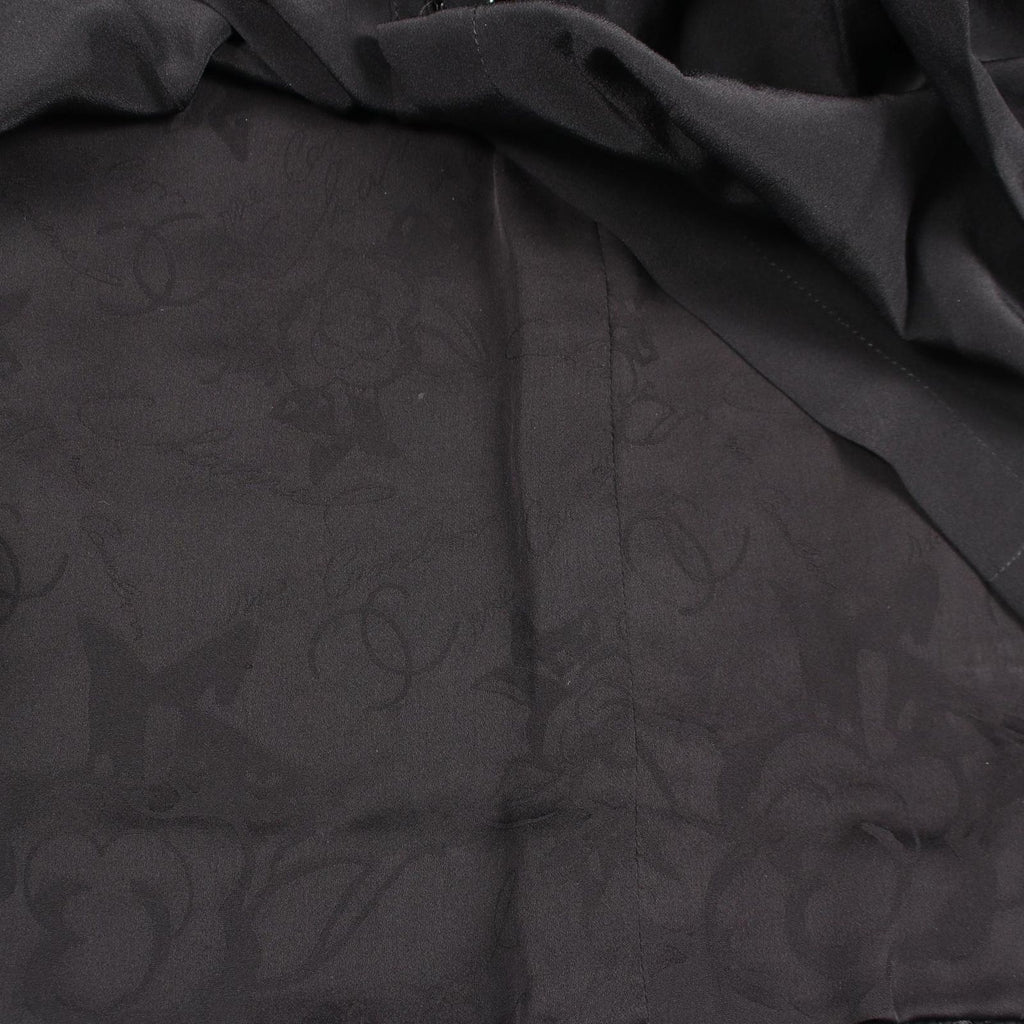 Chanel Dress Bijou Button Tweed Switch Pleated Cotton — view 6