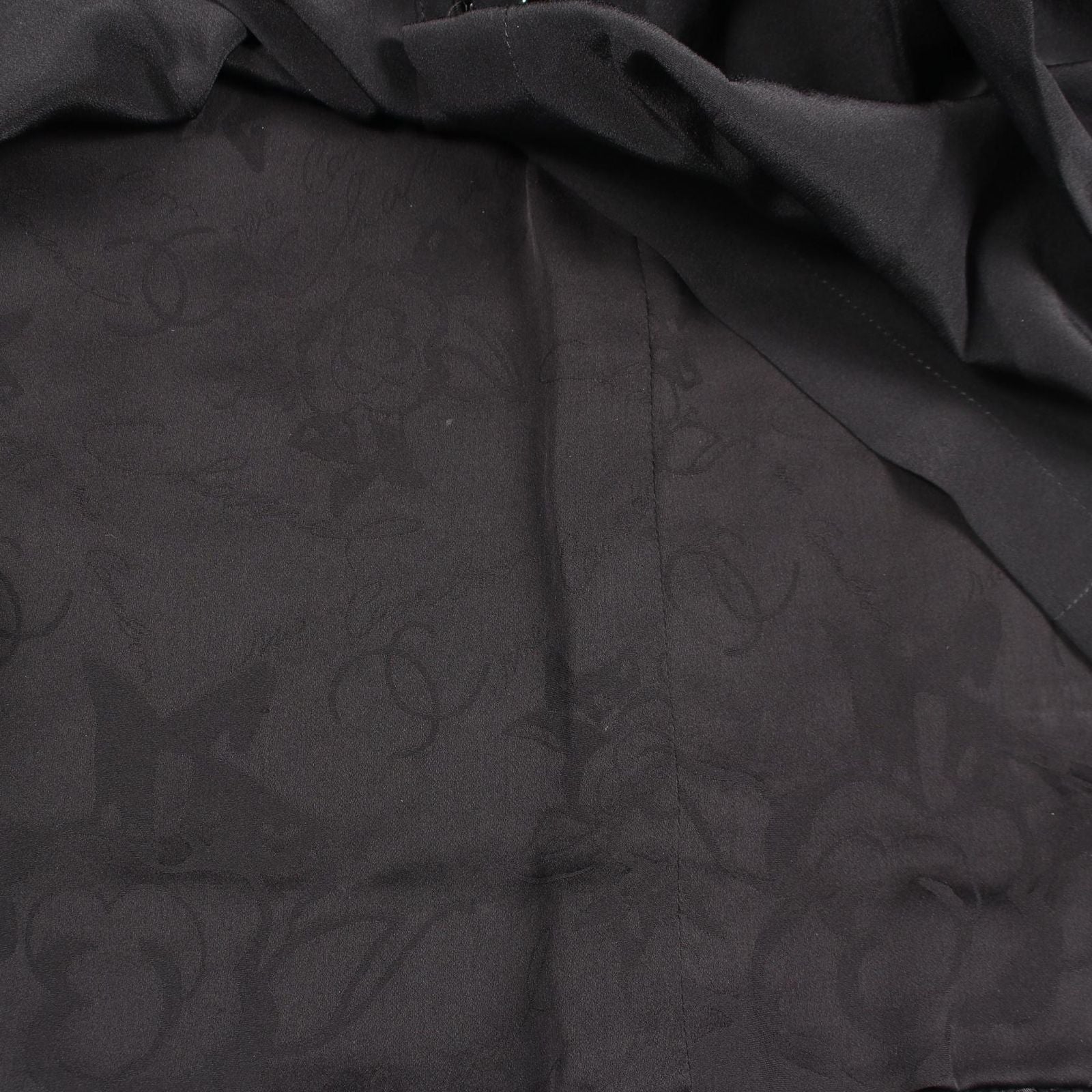 Chanel Dress Bijou Button Tweed Switch Pleated Cotton — view 6