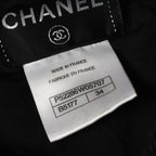 Chanel Dress Bijou Button Tweed Switch Pleated Cotton — view 5